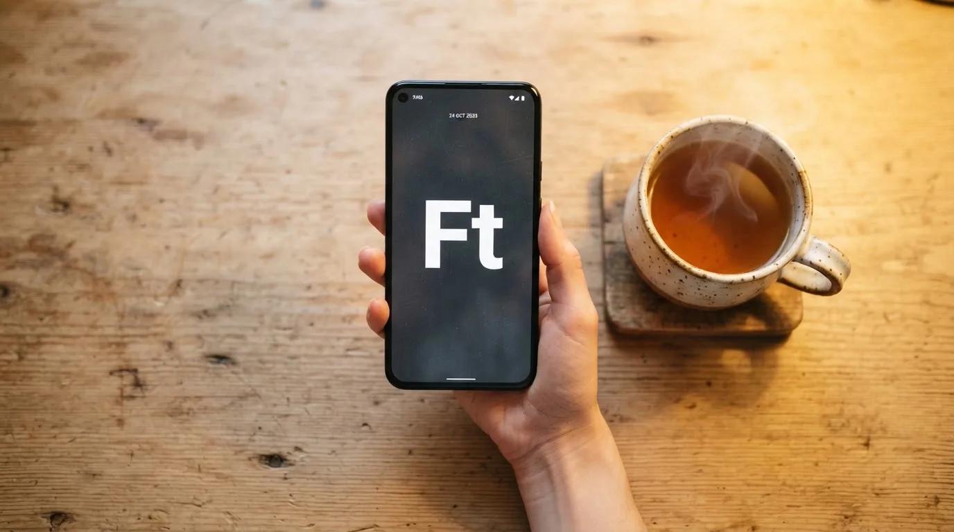 Kéz tart egy mobiltelefont egy csésze tea mellett a konyhaasztalon egy nyugodt estén — megbízható magyar kaszinók